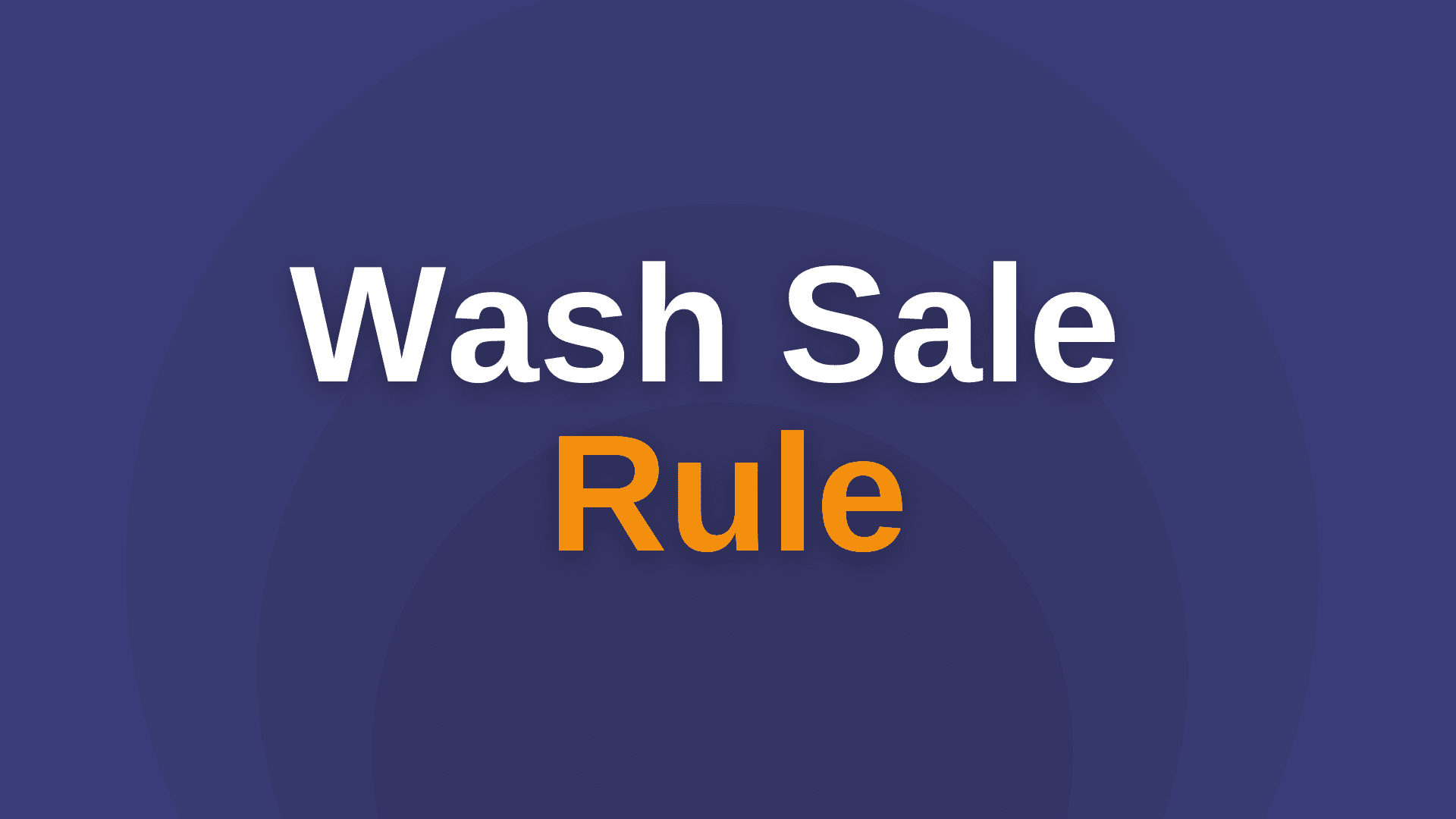 Wash Sale Rule