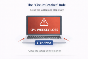 Visual representation of the Trading Circuit Breaker Rule showing drawdown limits and mandatory cooling-off periods
